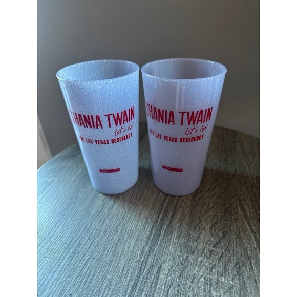 The Unbranded Brand Other - Lot of 2 Let's Go! Shania Twain The Las Vegas Residency Glasses